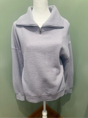 CALIA by Carrie Underwood Lavender Half-Zip Cowl Sweater